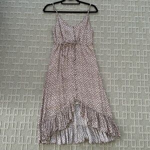 Pink floral high-low dress